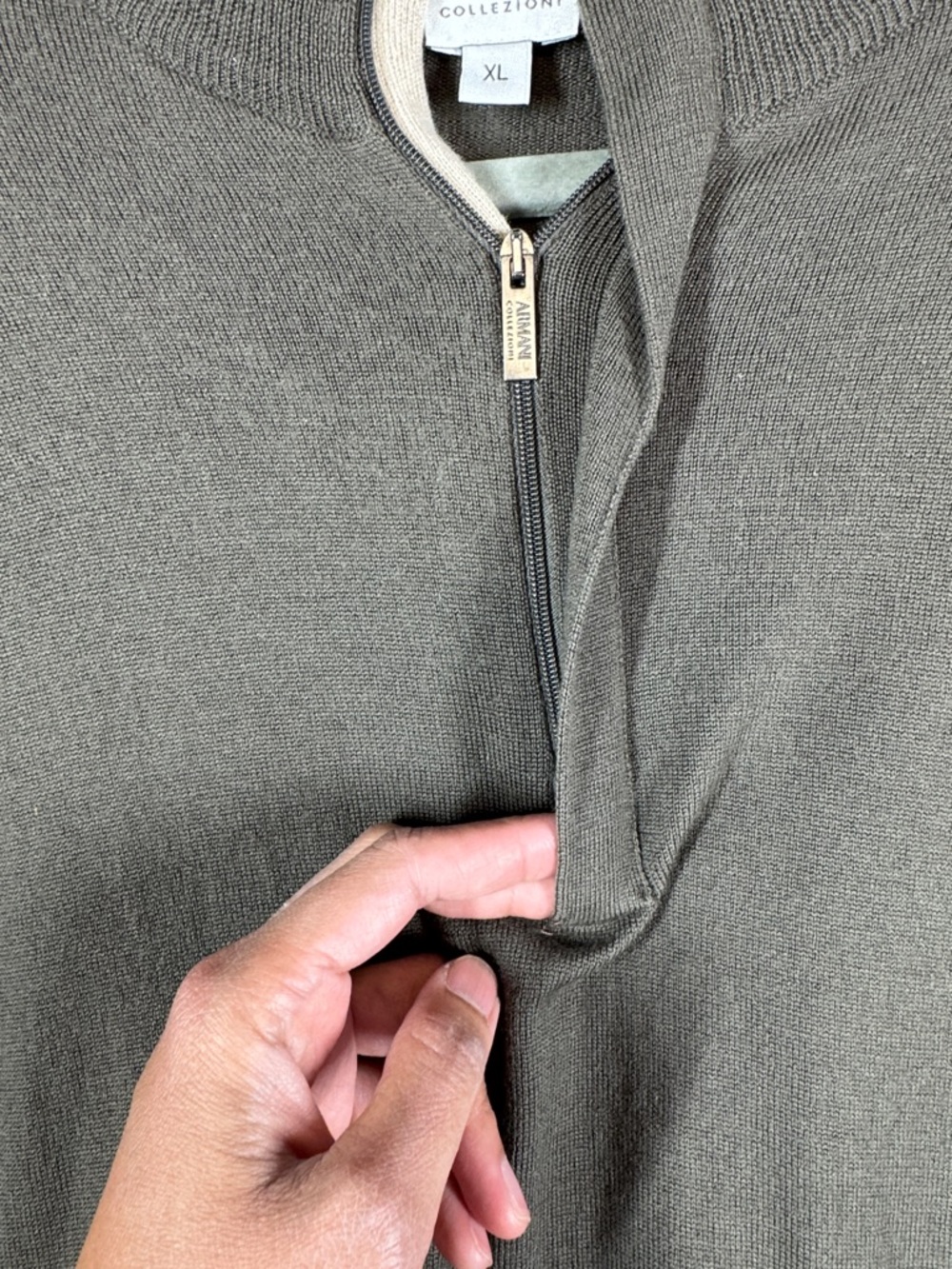 Armani Collezioni Minimalist Wool Pullover Sweater XL Quiet Luxury Comfy Cozy - Picture 7 of 13